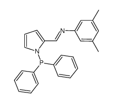 (3,5-dimethylphenyl)(1-diphenylphosphanyl-1H-pyrrol-2-ylmethylene)amine结构式