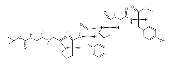 Boc-Gly-Gly-Pro-Phe-Pro-Gly-Tyr-OMe结构式