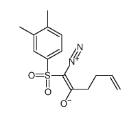 1-diazonio-1-(3,4-dimethylphenyl)sulfonylhexa-1,5-dien-2-olate结构式