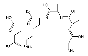 (2S)-5-amino-2-[[(2S)-6-amino-2-[[(2S)-2-[[(2R)-2-[[(2R)-2-aminopropanoyl]amino]propanoyl]amino]propanoyl]amino]hexanoyl]amino]-5-oxopentanoic acid Structure
