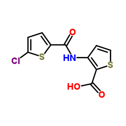 3-{[(5-Chloro-2-thienyl)carbonyl]amino}-2-thiophenecarboxylic acid结构式