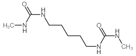3-methyl-1-[5-(methylcarbamoylamino)pentyl]urea结构式