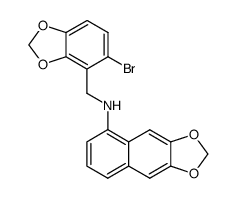 N-(6'-bromo-2',3'-methylenedioxybenzyl)-6,7-methylenedioxy-1-naphthylamine结构式