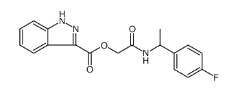 1H-Indazole-3-carboxylic acid, 2-[[1-(4-fluorophenyl)ethyl]amino]-2-oxoethyl ester Structure