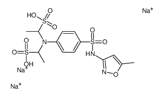 1,1'-[[4-[[(5-methylisoxazol-3-yl)amino]sulphonyl]phenyl]imino]bis(ethanesulphonic) acid, trisodium salt结构式