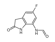 N-(5-fluoro-2-oxo-2,3-dihydro-1H-indol-7-yl)-formamide结构式