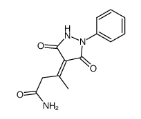 3-(3,5-dioxo-1-phenylpyrazolidin-4-ylidene)butanamide Structure