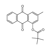 3-methyl-1-(2,2-dimethylpropionyloxy)-9,10-anthraquinone结构式