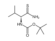 Carbamic acid, N-[(1S)-1-(aminothioxomethyl)-2-methylpropyl]-, 1,1-dimethylethyl ester Structure