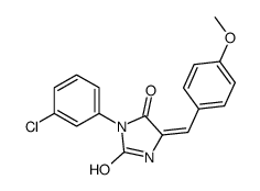 (5Z)-3-(3-chlorophenyl)-5-[(4-methoxyphenyl)methylidene]imidazolidine-2,4-dione Structure