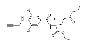 diethyl N-<3,5-dichloro-4-(prop-2-ynylamino)benzoyl>-L-glutamate结构式