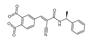 (S,E)-2-cyano-3-(3,4-dinitrophenyl)-N-(1-phenylethyl)acrylamide Structure