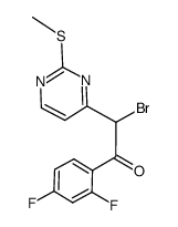 2-bromo-1-(2,4-difluorophenyl)-2-(2-methylsulfanylpyrimidin-4-yl)ethanone Structure