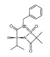 benzyl (D)-2'-(4,4-dimethyl-1,1-dioxido-3-oxo-1,2-thiazetidin-2-yl)-3'-methylbutanoate结构式