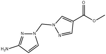 methyl 1-[(3-amino-1H-pyrazol-1-yl)methyl]-1H-pyrazole-4-carboxylate结构式