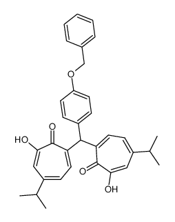 4-(benzyloxy)-α,α-bis(7-hydroxy-5-isopropyltropon-2-yl)toluene结构式