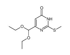 6-diethoxymethyl-2-methylsulfanyl-3H-pyrimidin-4-one结构式