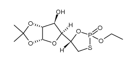 (5S)-2-ethoxy-5-((3aR,5S,6S,6aR)-6-hydroxy-2,2-dimethyltetrahydrofuro[2,3-d][1,3]dioxol-5-yl)-1,3,2-oxathiaphospholane 2-oxide Structure