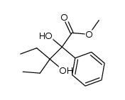 methyl 2-phenyl-2,3-dihydroxy-3-ethylpentanoate结构式