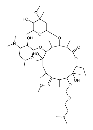 12-[2-(dimethylamino)ethoxymethoxy]-6-[4-(dimethylamino)-3-hydroxy-6-methyloxan-2-yl]oxy-14-ethyl-7,13-dihydroxy-4-(5-hydroxy-4-methoxy-4,6-dimethyloxan-2-yl)oxy-10-methoxyimino-3,5,7,9,11,13-hexamethyl-oxacyclotetradecan-2-one Structure
