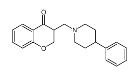 3-[(4-phenylpiperidin-1-yl)methyl]-2,3-dihydrochromen-4-one Structure