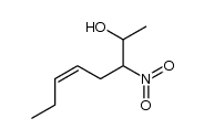 (Z)-2-Hydroxy-3-nitrooct-5-ene结构式