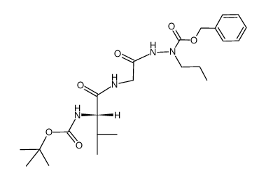 N-t-butoxycarbonyl-L-valylglycyl-α-azanorvaline benzyl ester Structure
