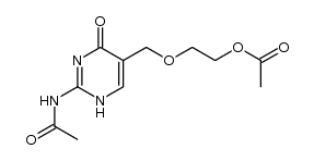 2-((2-acetamido-4-oxo-1,4-dihydropyrimidin-5-yl)methoxy)ethyl acetate结构式