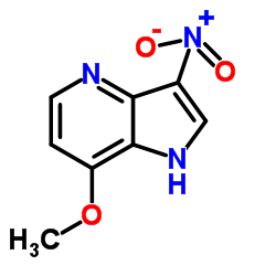 7-甲氧基-3-硝基-4-氮杂吲哚结构式