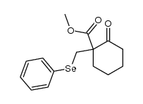 methyl 2-oxo-1-((phenylseleno)methyl)cyclohexane-1-carboxylate结构式