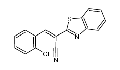 2-(benzo[d]thiazol-2-yl)-3-(2-chlorophenyl)acrylonitrile结构式