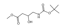methyl 4-((tert-butoxycarbonyl)amino)-3-hydroxybutanoate结构式