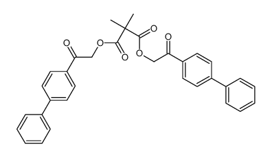 bis[2-oxo-2-(4-phenylphenyl)ethyl] 2,2-dimethylpropanedioate结构式