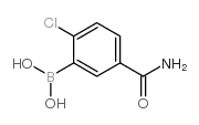 5-氨基甲酰-2-氯苯硼酸结构式