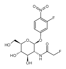 3-fluoro-4-nitrophenyl-2-deoxy-2-fluoroacetamido-β-D-glucopyranoside结构式