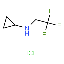 N-(2,2,2-trifluoroethyl)cyclopropanamine hydrochloride Structure