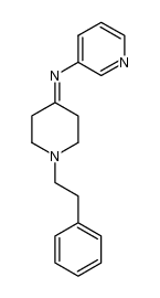 N-(1-phenethylpiperidin-4-ylidene)pyridin-3-amine结构式