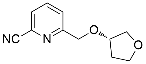 (S)-6-(((tetrahydrofuran-3-yl)oxy)methyl)picolinonitrile结构式