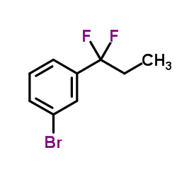 1-Bromo-3-(1,1-difluoropropyl)benzene结构式