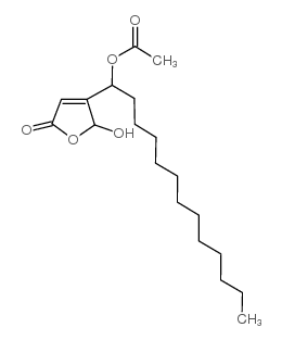 1-(2-hydroxy-5-oxo-2H-furan-3-yl)tridecyl acetate结构式