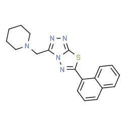 6-(naphthalen-1-yl)-3-(piperidin-1-ylmethyl)[1,2,4]triazolo[3,4-b][1,3,4]thiadiazole Structure