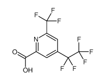 4-(Pentafluoroethyl)-6-(trifluoromethyl)-2-pyridinecarboxylic aci d Structure