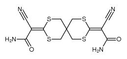 3,9-bis[carbamoyl(cyano)methylene]-2,4,8,10-tetrathiaspiro[5,5]undecane结构式