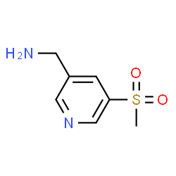 3-Pyridinemethanamine, 5-(methylsulfonyl)- Structure