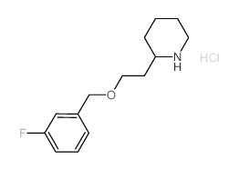 2-{2-[(3-Fluorobenzyl)oxy]ethyl}piperidine hydrochloride Structure