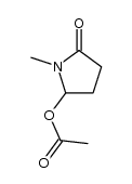 1-methyl-5-oxopyrrolidin-2-yl acetate结构式