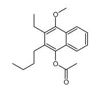 (2-butyl-3-ethyl-4-methoxynaphthalen-1-yl) acetate结构式