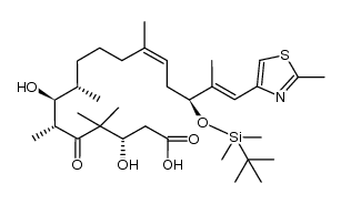 (3S,6R,7S,8S,12Z,15S,16E)-15-(tert-butyldimethylsiloxy)-3,7-dihydroxy-4,4,6,8,12,16-hexamethyl-17-(2-methylthiazol-4-yl)-5-oxaheptadeca-12,16-dienic acid Structure