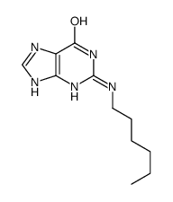 2-(hexylamino)-3,7-dihydropurin-6-one Structure