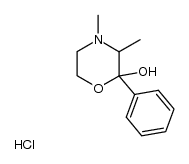 3,4-dimethyl-2-phenylmorpholin-2-ol hydrochloride结构式